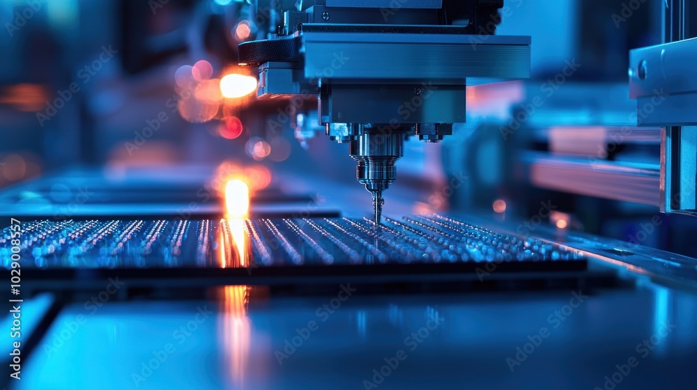 Close-up of equipment used in the semiconductor manufacturing process. Close-up of equipment used in the semiconductor manufacturing process.