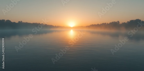 Sunrise Over the River