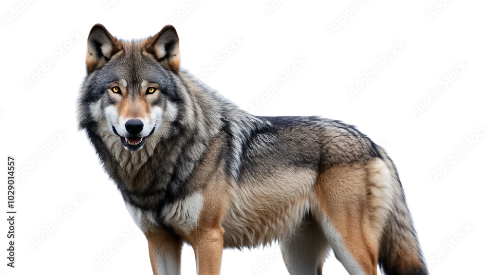 Wolf isolated over a white background