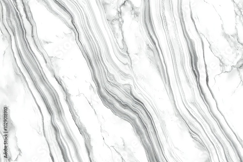 White and Gray Marble with Curving Veins photo