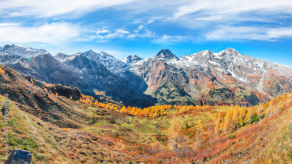Incredible view of moutaine scenery at Grossglockner High Alpine Road during autumn. Incredible view of moutaine scenery at Grossglockner High Alpine Road during autumn.