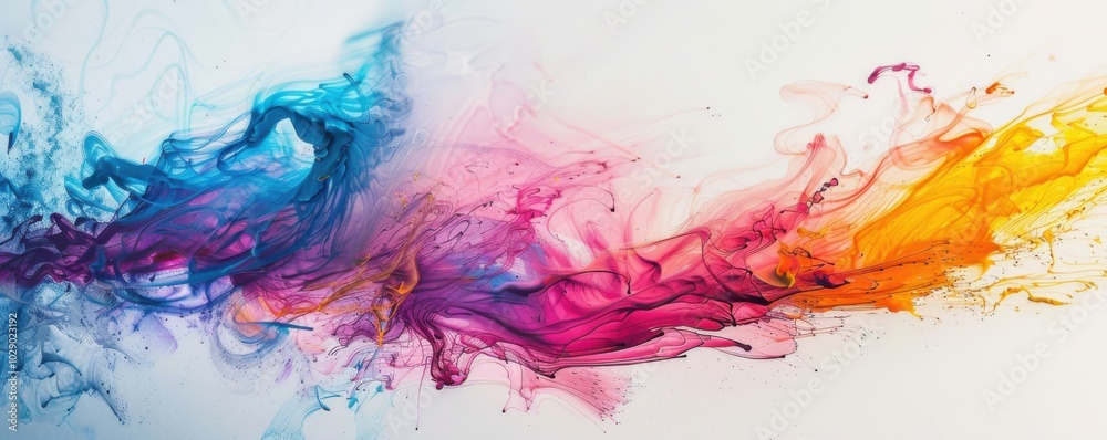 Painting on white background, 4K hyperrealistic photo