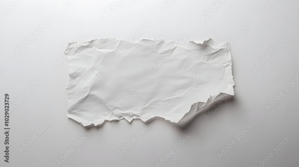 Obraz premium Textured White Paper Angled on White Surface - A Minimalist's Canvas for Visual Ideas