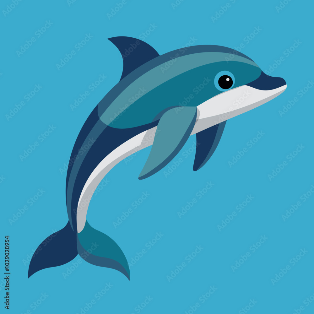 Obraz premium Dolphin-isometric-illustrations