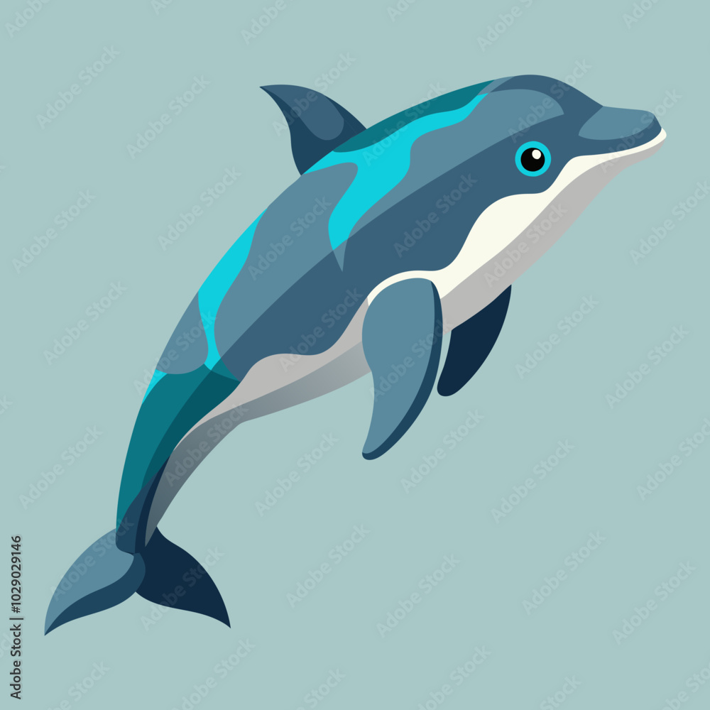 Fototapeta premium beaked-whale-isometric-illustrations