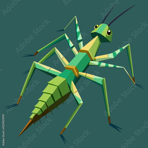 stick-insect-isometric-illustrations