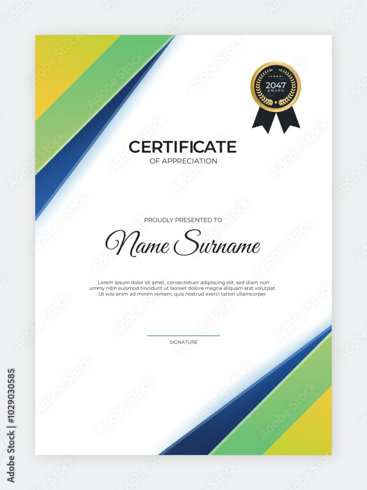 Obraz premium certificate design. modern elegant certificate template vector