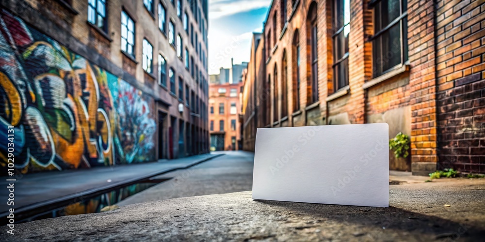 Fototapeta premium Minimal Business Card Layout in Urban Exploration Style for Modern Branding