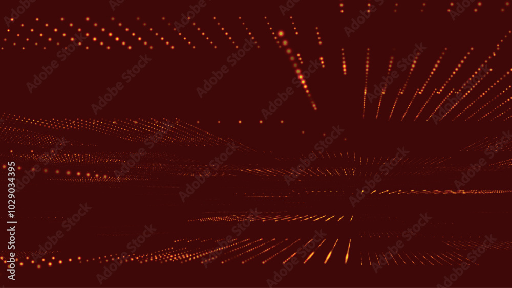 Obraz premium Abstract digital background. Data flow information. Digital communication concept. Science technology background. Big data visualization. 3D Vector illustration.