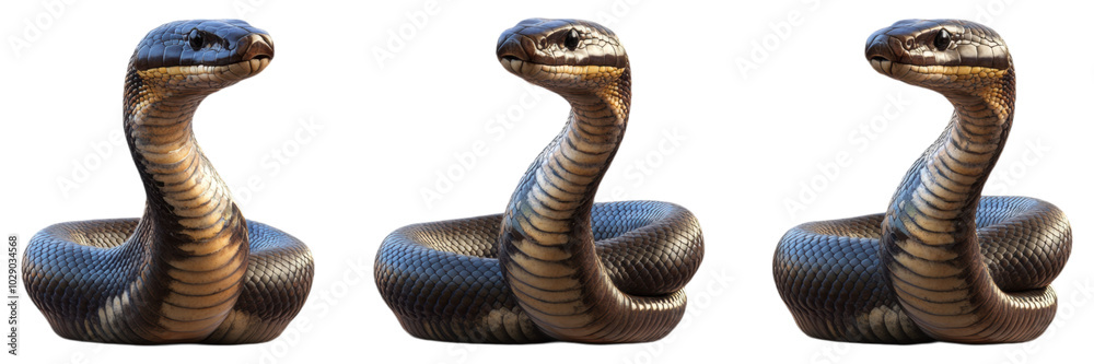 Three Black Snakes Coiled and Ready to Strike Three Black Snakes Coiled and Ready to Strike