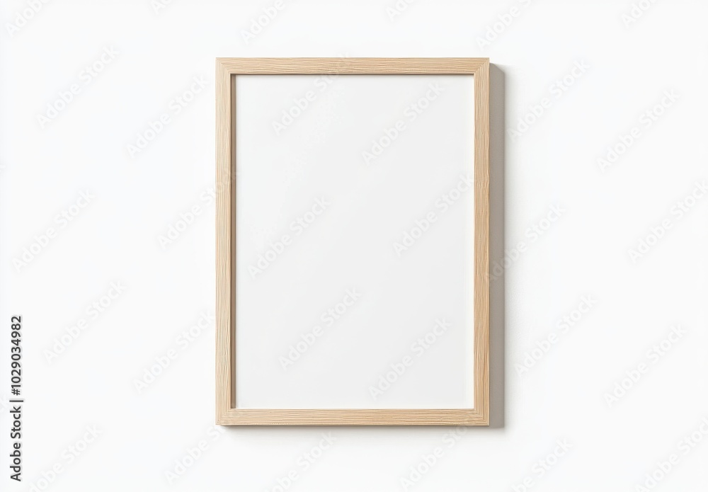 A simple, minimalist wooden frame with a white background. A simple, minimalist wooden frame with a white background.