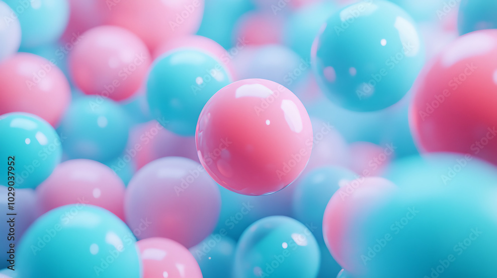 An Enchanting Futuristic Display of Round Shapes in Calm Light Sky-Blue Tone Reflecting Minimalist Concepts