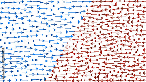  red vs blue arrows vector background 