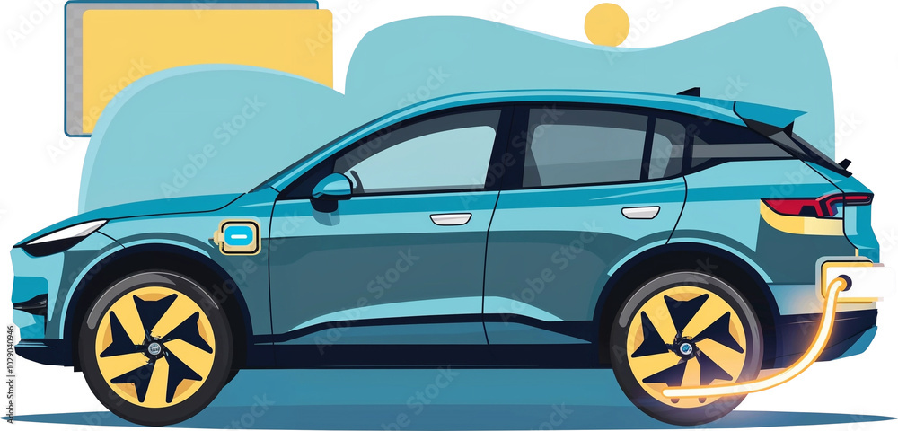 Electric car charging clipart Electric car charging clipart