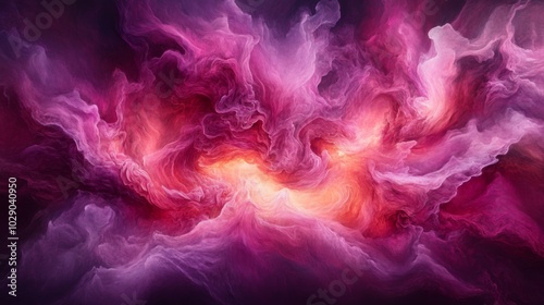 Abstract Swirling Purple and Pink Clouds Background