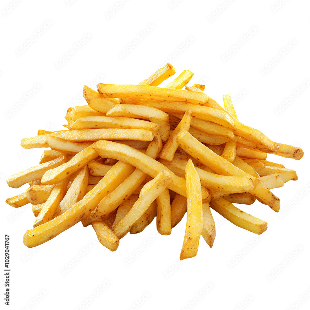 Golden Fried Potato Fries Food Snack Appetizer
