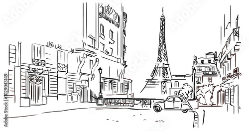 Photography Croquis de la ville de paris
