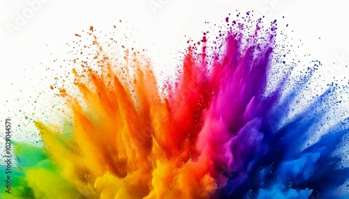 Obraz na płótnie Explosion colorée de poudre vibrante