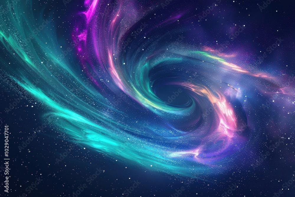 © spyrakot - Vibrant Aurora Lights in Dreamy Night Sky for New Year's Celebrations