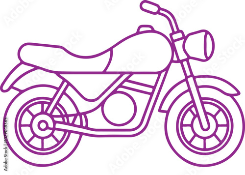 Motorbike logo, icon. Vector illustration isolated on white background Motor bike line art icon illustration photo