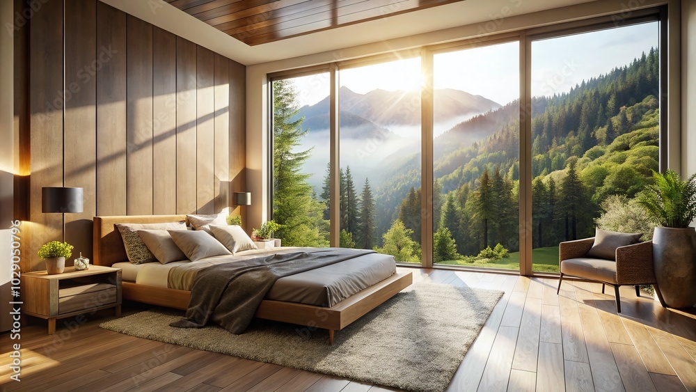 Modern Bedroom Design with Stunning Nature Views - Relaxing Interior Inspiration Modern Bedroom Design with Stunning Nature Views - Relaxing Interior Inspiration
