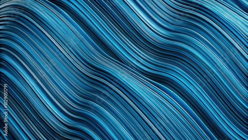 Cool blue tones create an abstract minimalist wavy background.