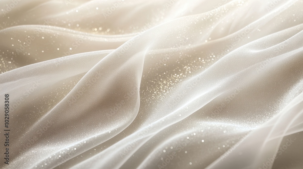 Obraz premium soft white fabric with subtle glitter and sparkle effects