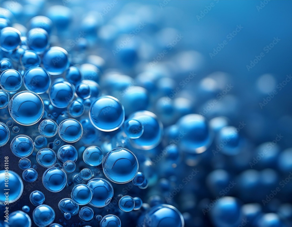 futuristic background from blue bubbles, bokeh futuristic background from blue bubbles, bokeh