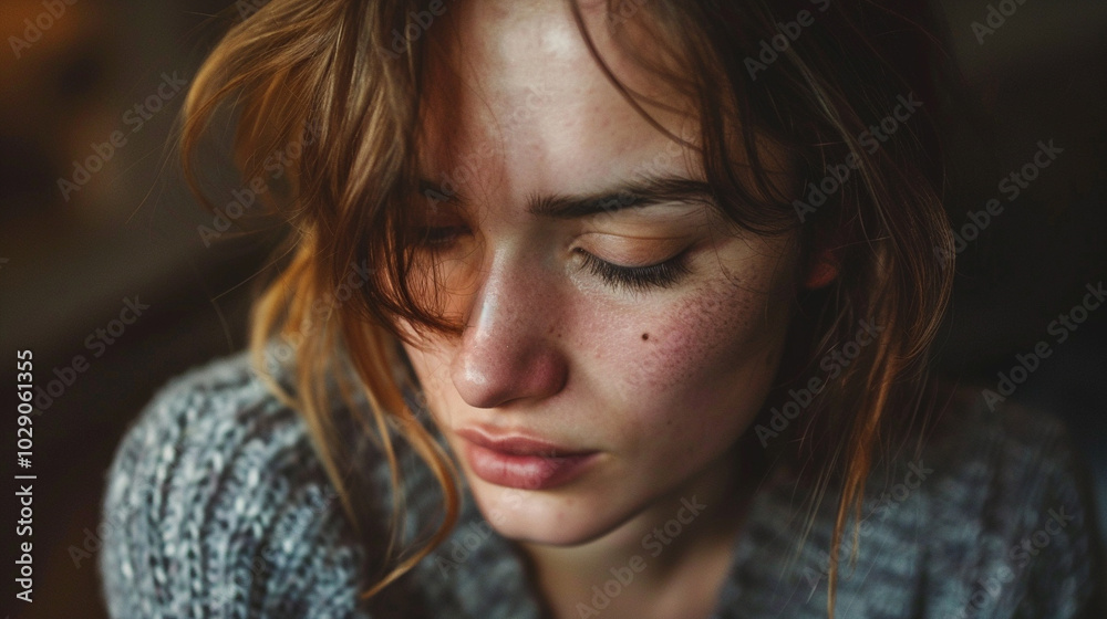 A woman with patchy hair loss staring into space, her face reflecting sadness and anxiety. A woman with patchy hair loss staring into space, her face reflecting sadness and anxiety.