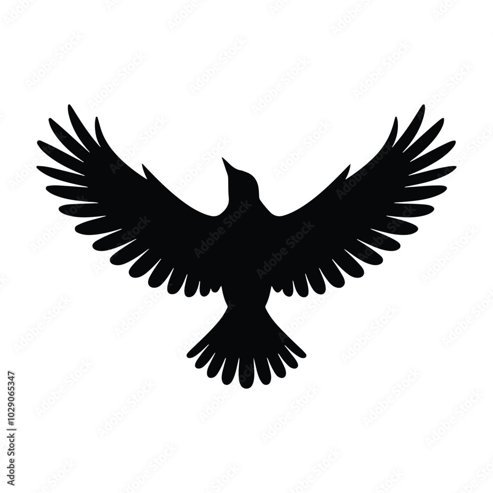 Obraz premium isolated bird silhouette vector illustration white background