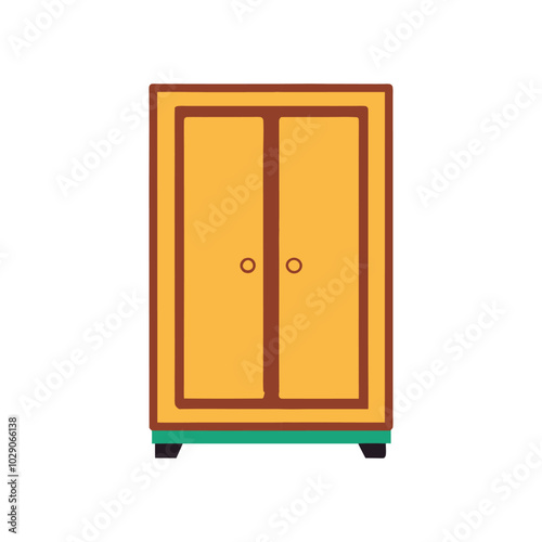 cupboard furniture vector illustration for cartoon elements, bedroom elements vector