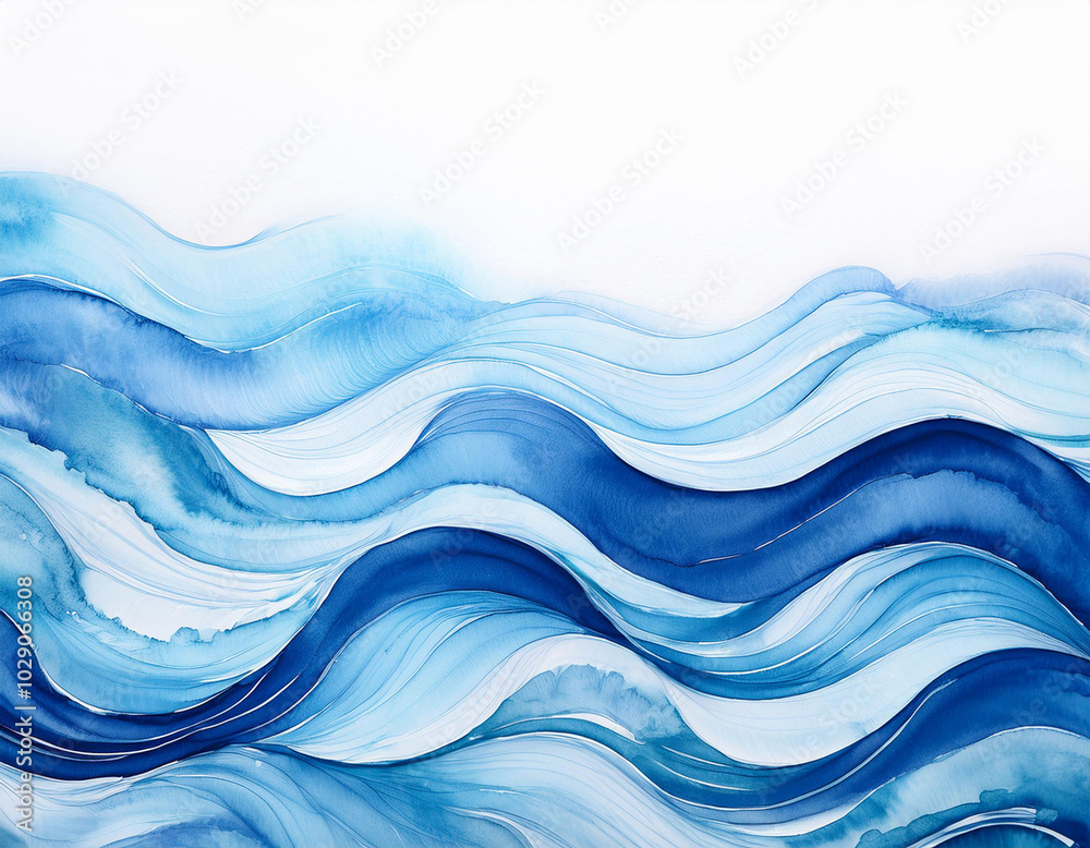 Fluid blue shapes stand out against the dark. Premium modern and clean blue wave