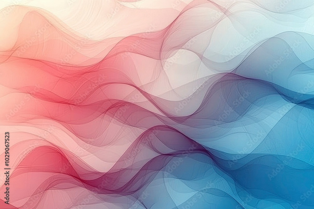 Fototapeta premium Abstract Wavy Pattern in Pink, Purple, and Blue Hues