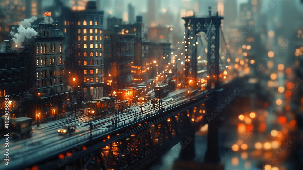 Fototapeta premium Timeless City with a Blend of History, Fantasy, and Industry