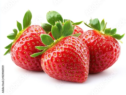A tempting pile of fresh, juicy strawberries ir vibrant red color and green leaves. perfect for illustrating themes of health, freshness, and natural sweetness.