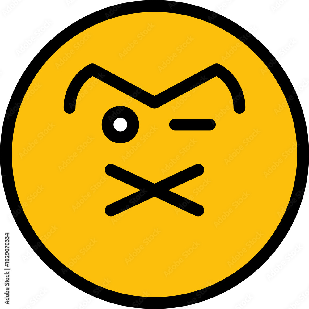 Mute and Blink Eye Face Emoji
Mute and Blink Eye Face Emoji