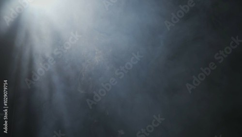 Soft diffused rays of light cut through the hazy darkness.