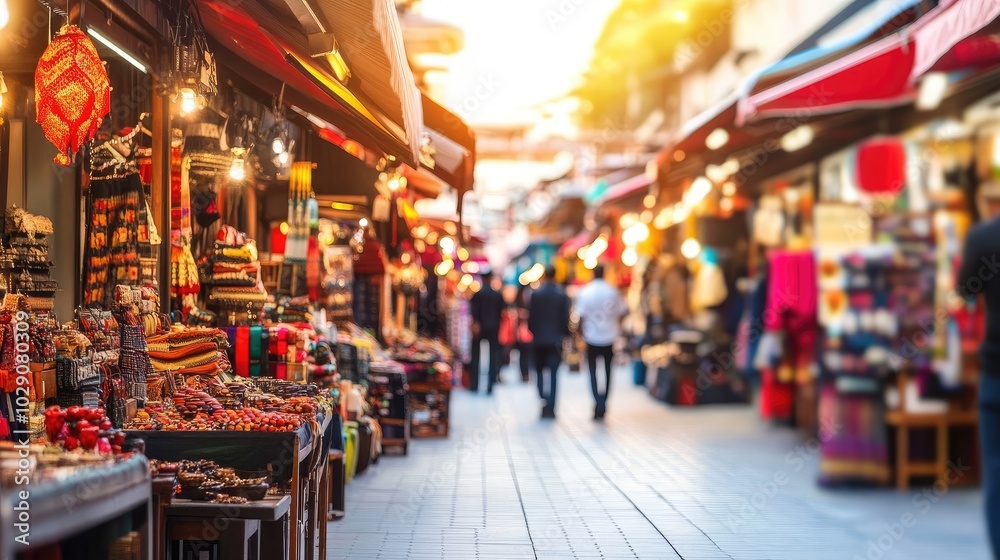 Traditional block-printed textiles on display at a vibrant market, with intricate designs and bold colors capturing the eye. Traditional block-printed textiles on display at a vibrant market, with intricate designs and bold colors capturing the eye.