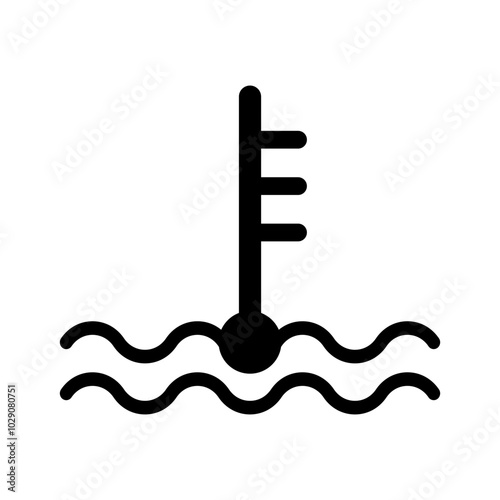 Car Engine Temperature Sign. Car Engine Heat Icon. Vector Illustration.