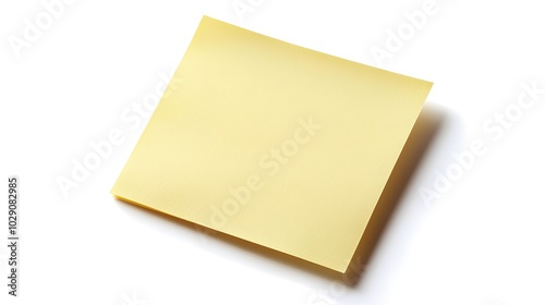 Yellow sticky post it note isolated on white background