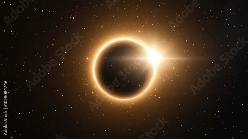 Stunning solar eclipse illuminating the night sky photo