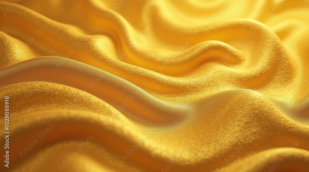 Gold fabric texture in hyperrealism with elegant flowing waves Gold fabric texture in hyperrealism with elegant flowing waves