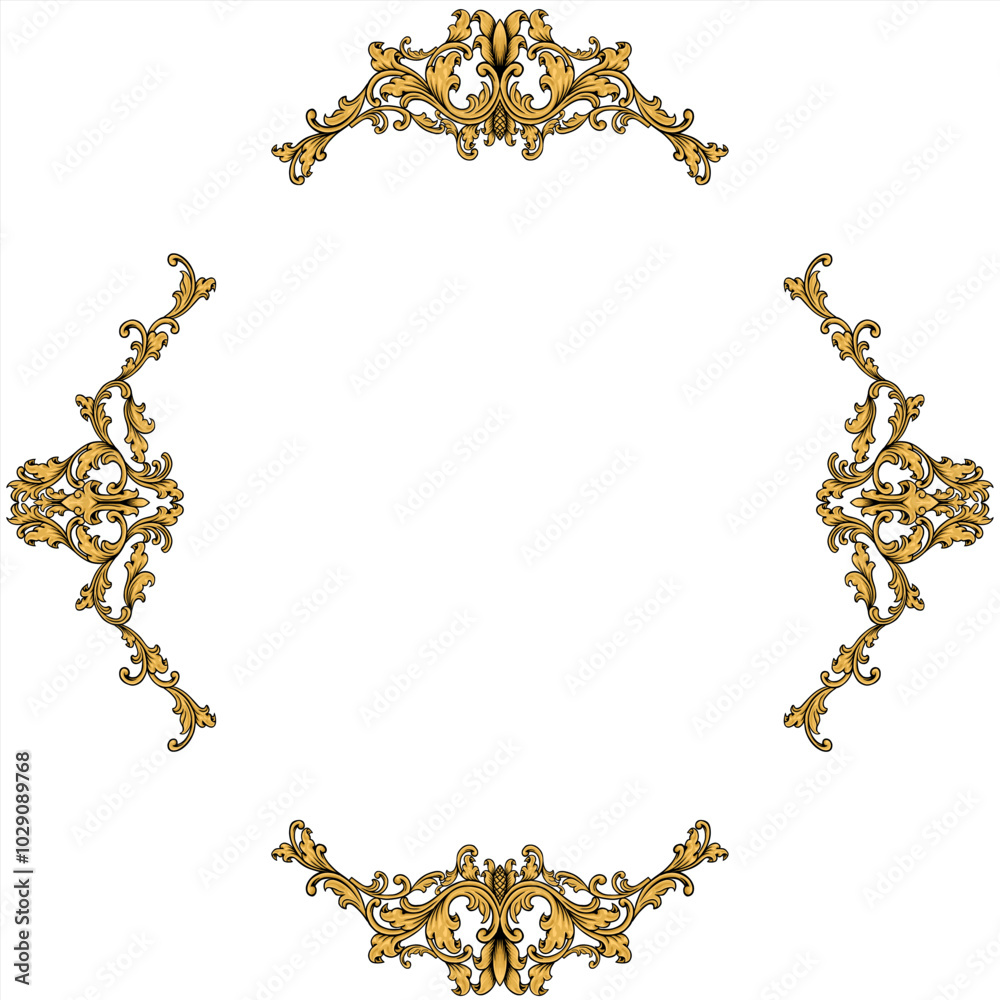 Naklejka premium vintage round background ornament