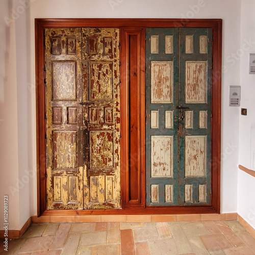 Ancient wooden doors Carmona Spain