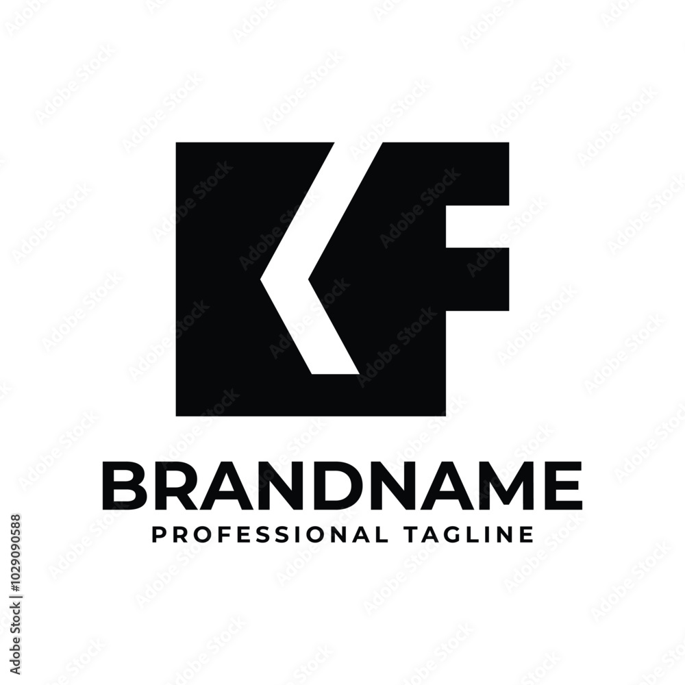 Fototapeta premium Letters KF Monogram Logo, suitable for any business with KF or FK initials