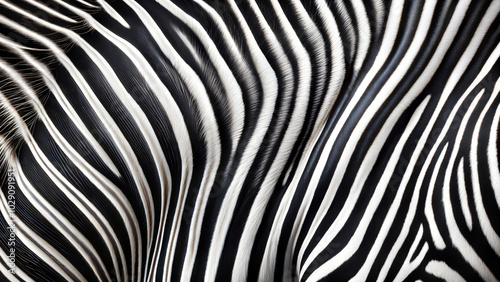 Wallpaper Mural Close up texture black and white zebra skin. Abstract African pattern. Torontodigital.ca