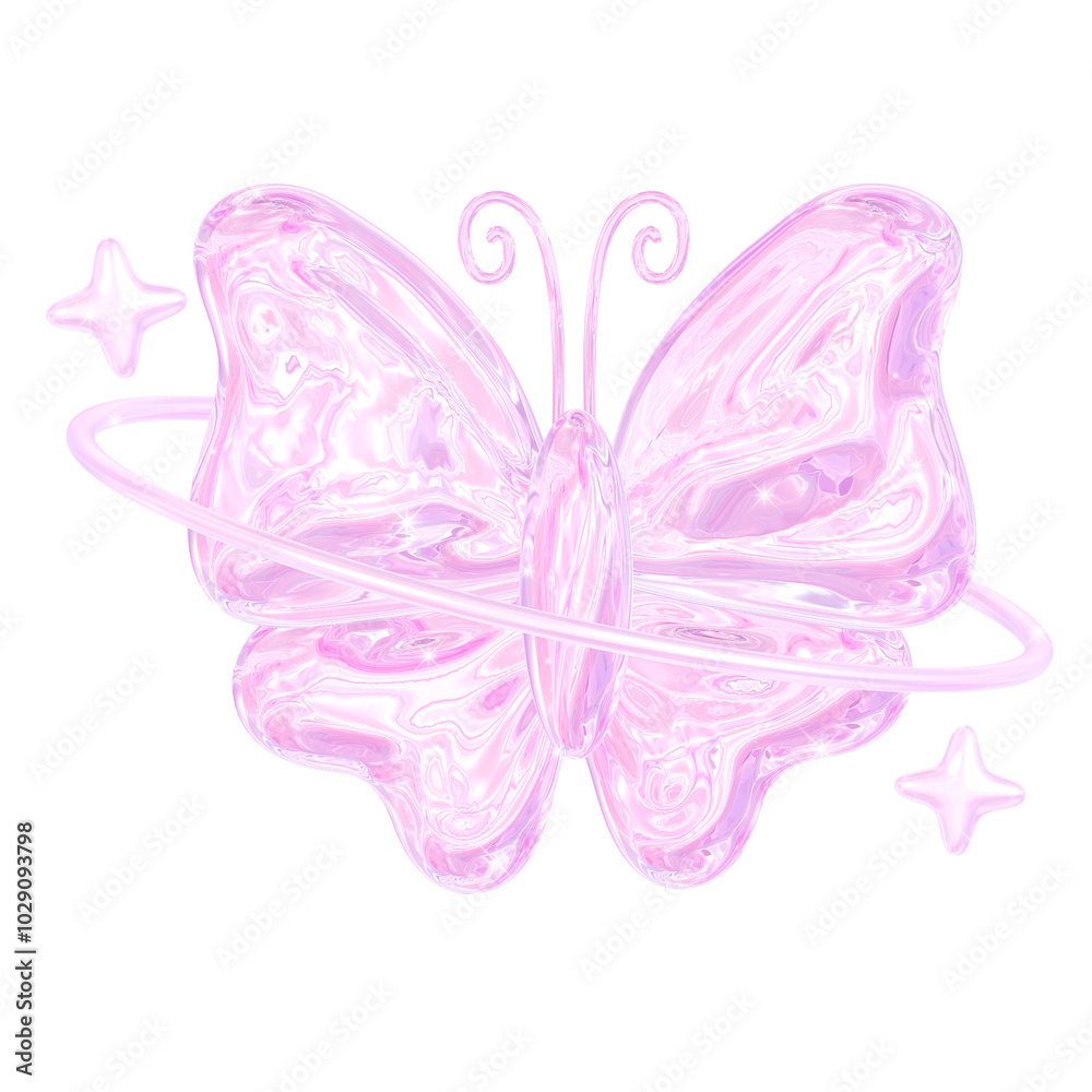 3D Holographic Pink Crystal Elements 3D Holographic Pink Crystal Elements