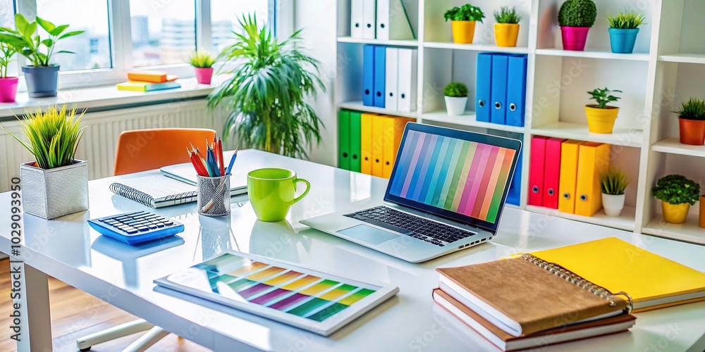 Organized Desk of a Payroll Professional with Calculator and Spreadsheets for Efficient Financial Management Organized Desk of a Payroll Professional with Calculator and Spreadsheets for Efficient Financial Management