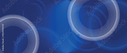 Royal Blue Award Graphic Background Gold Line Circle Round Ring Elegant