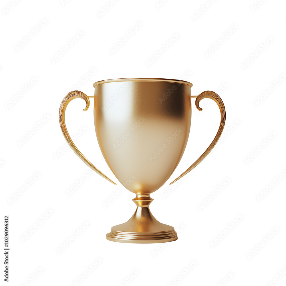 Golden Trophy with Two Handles and a Base Golden Trophy with Two Handles and a Base